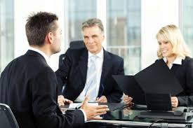 man on an interview